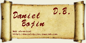 Daniel Bojin vizit kartica